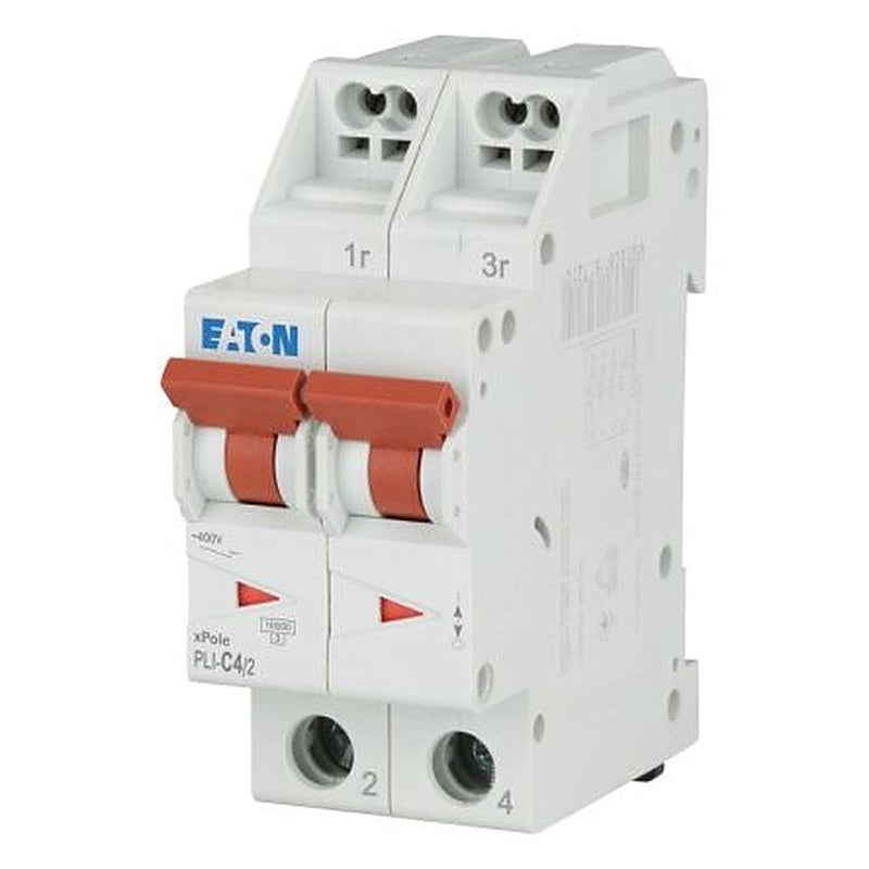 Eaton Eaton Moeller Miniature Circuit Breaker, 2-Pole, 4A, Type C, 400V ac AC, 10 kA Breaking Capacity