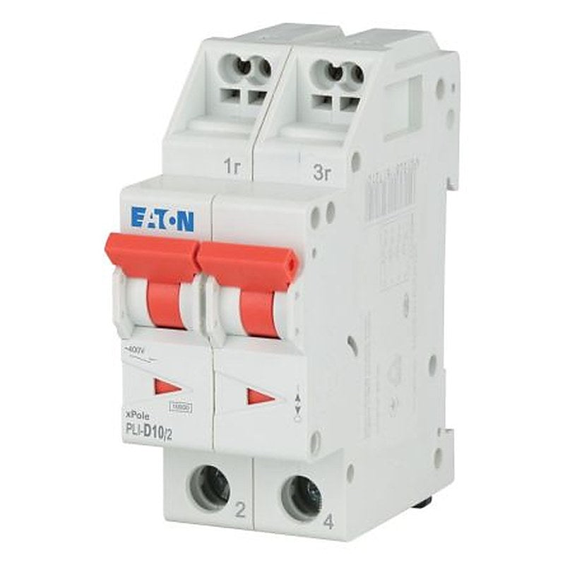 Eaton Eaton Moeller Miniature Circuit Breaker, 2-Pole, 10A, Type D, 400V ac AC, 48 V dc DC, 10 kA Breaking Capacity