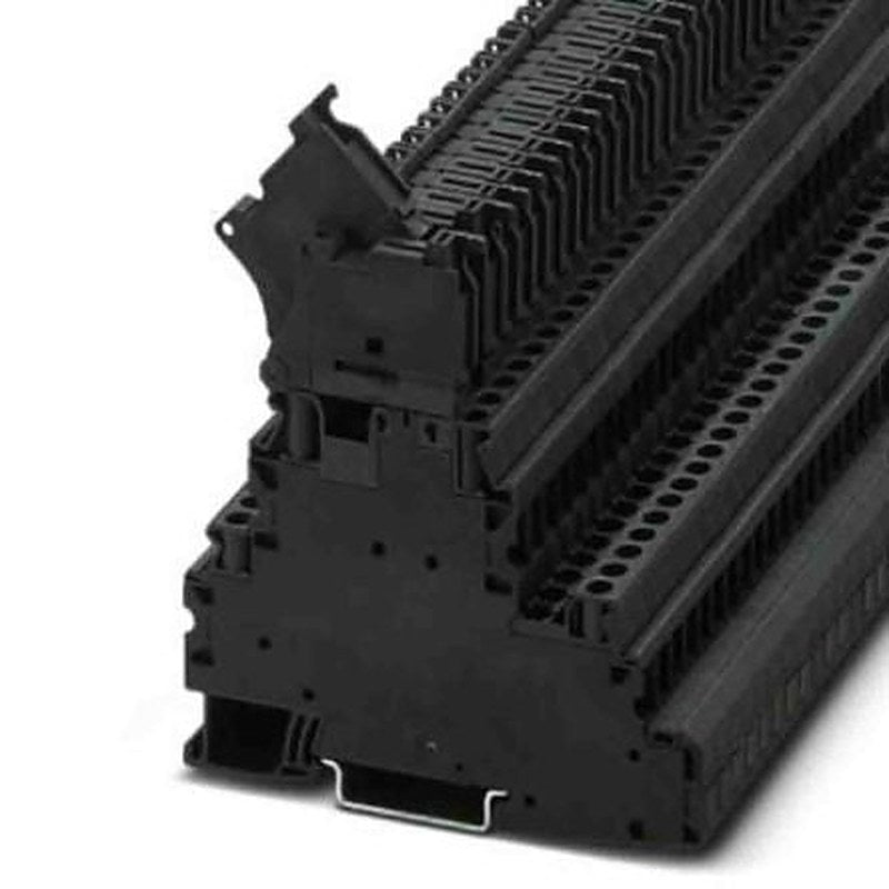 Phoenix Contact 1013133 UT Series Fuse Modular Terminal Block Black, 0.14mm², 6 mm², 2-Level Fused, Screw