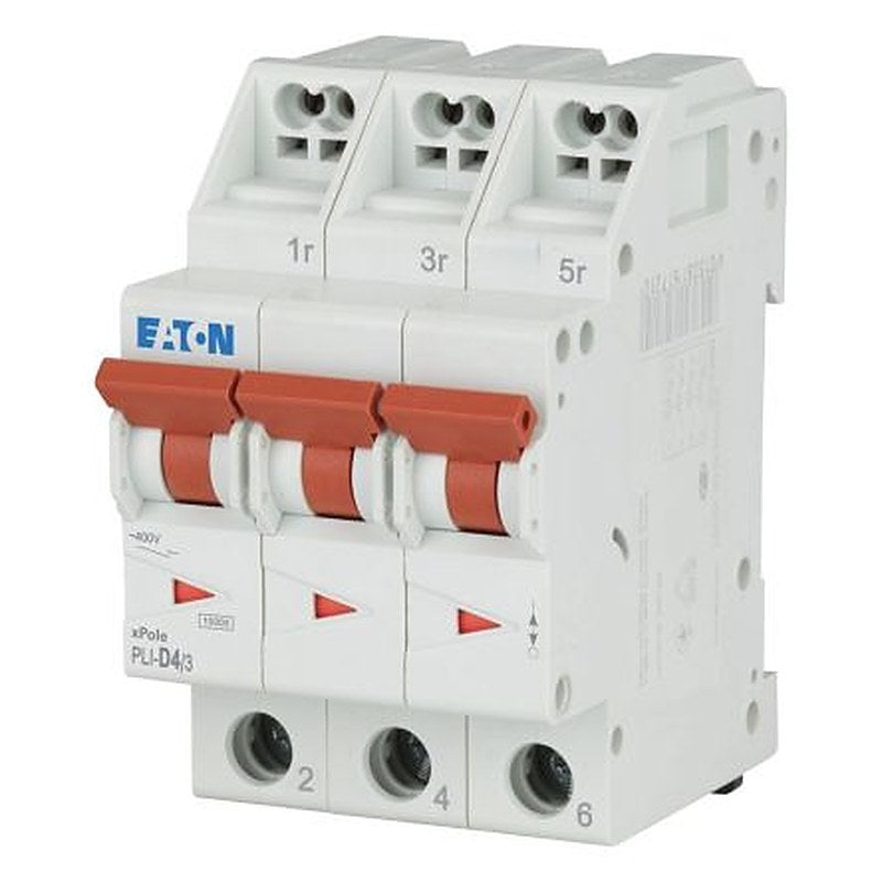 Eaton Eaton Moeller Miniature Circuit Breaker, 3-Pole, 4A, Type D, 400V ac AC, 10 kA Breaking Capacity