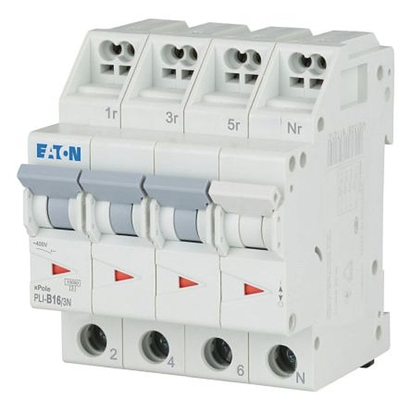Eaton Eaton Moeller Miniature Circuit Breaker, 3-Pole, 16A, Type B, 400V ac AC, 10 kA Breaking Capacity