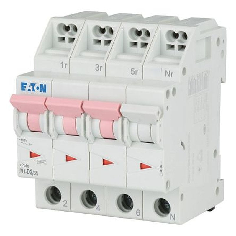 Eaton Eaton Moeller Miniature Circuit Breaker, 3-Pole, 2A, Type D, 400V ac AC, 10 kA Breaking Capacity