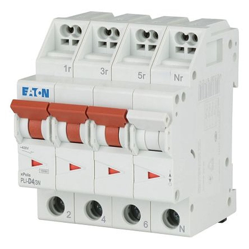 Eaton xPole Eaton Moeller Miniature Circuit Breaker, 3-Pole, 4A, Type D, 400V ac AC, 10 kA Breaking Capacity