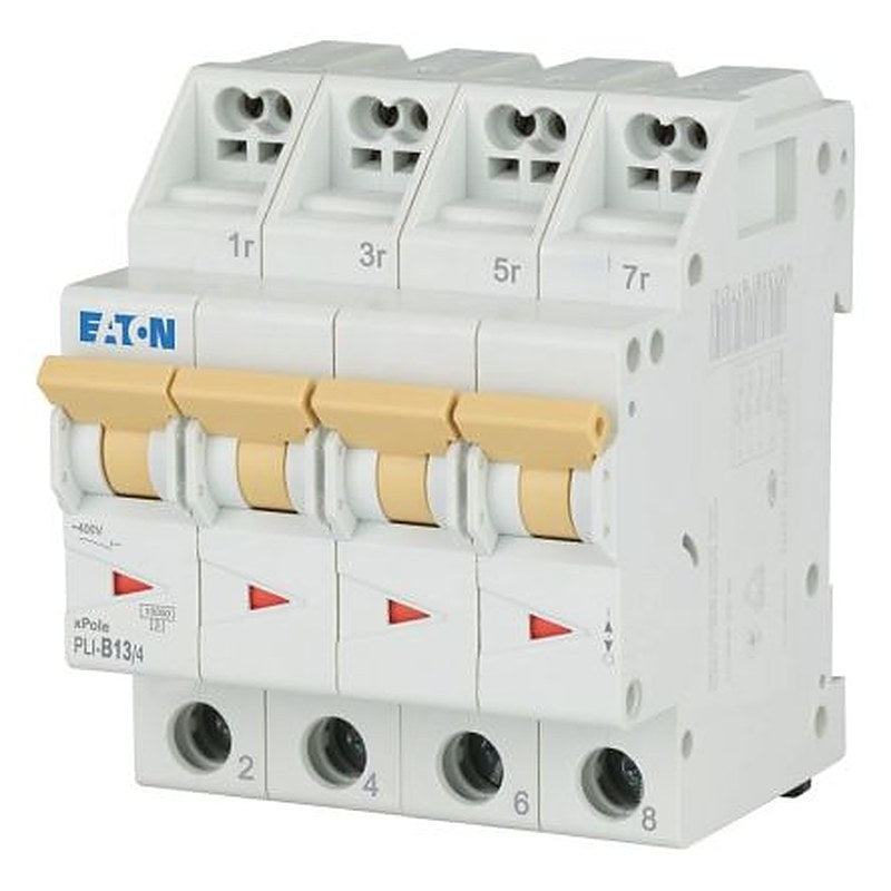 Eaton Eaton Moeller Miniature Circuit Breaker, 4-Pole, 13A, Type B, 400V ac AC, 10 kA Breaking Capacity