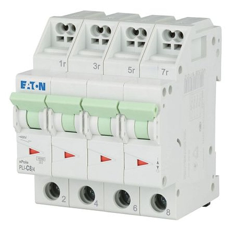 Eaton Eaton Moeller Miniature Circuit Breaker, 4-Pole, 8A, Type C, 400V ac AC, 10 kA Breaking Capacity