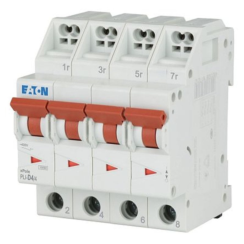 Eaton Eaton Moeller Miniature Circuit Breaker, 4-Pole, 4A, Type D, 400V ac AC, 48 V dc DC, 10 kA Breaking Capacity