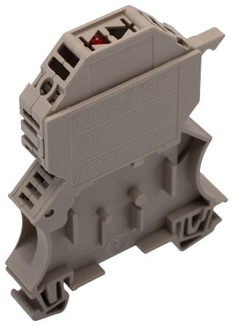Weidmüller 1014100000 WSI Series Fused DIN Rail Terminal Beige, 1-Level Fused, Screw