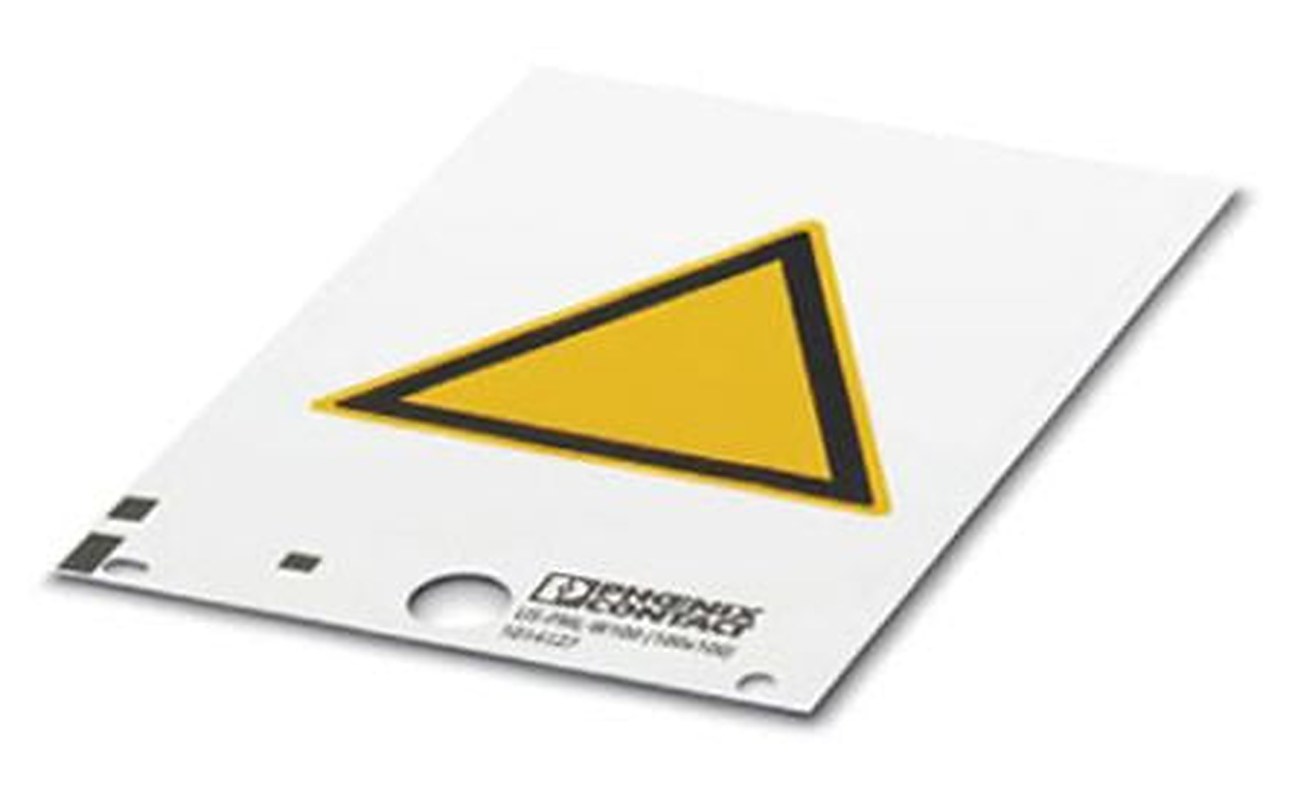 Phoenix Contact Panel Marker, 50 mm Length, 43.3 mm Height 1014126 Black, Yellow