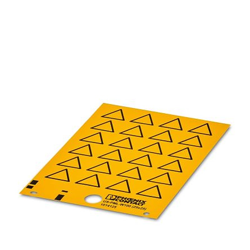Phoenix Contact Black, Yellow Polyvinyl Chloride Safety Label Blank Text 50 mm x 50mm