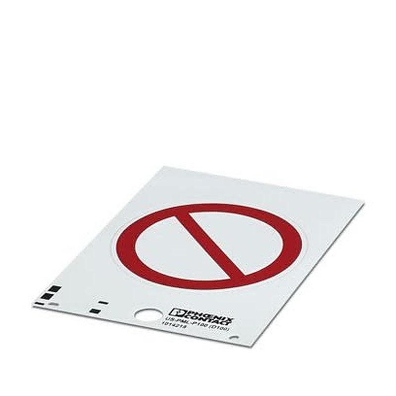 Phoenix Contact Polyvinyl Chloride Diagonal bar Prohibition Label, English