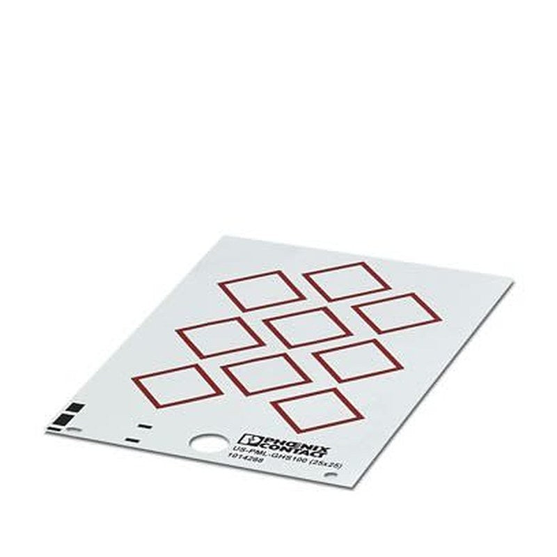 Phoenix Contact White, Red Polyester Safety Label 25 mm x 25 mm