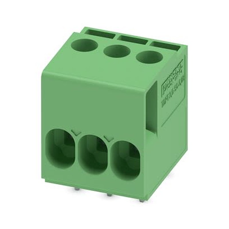 Phoenix Contact TDPT Series PCB Terminal Block, 3-Contact, 5.08 mm Pitch, Wave Soldering Mount, 1 Row