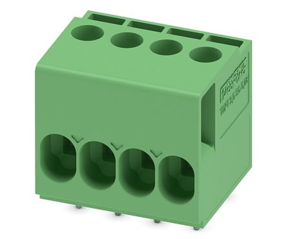 Phoenix Contact TDPT 2.5/ 4-SC-5.08 Series Straight Wave Soldering Mount PCB Terminal Block, 4 Contact(s), 5.08 mm