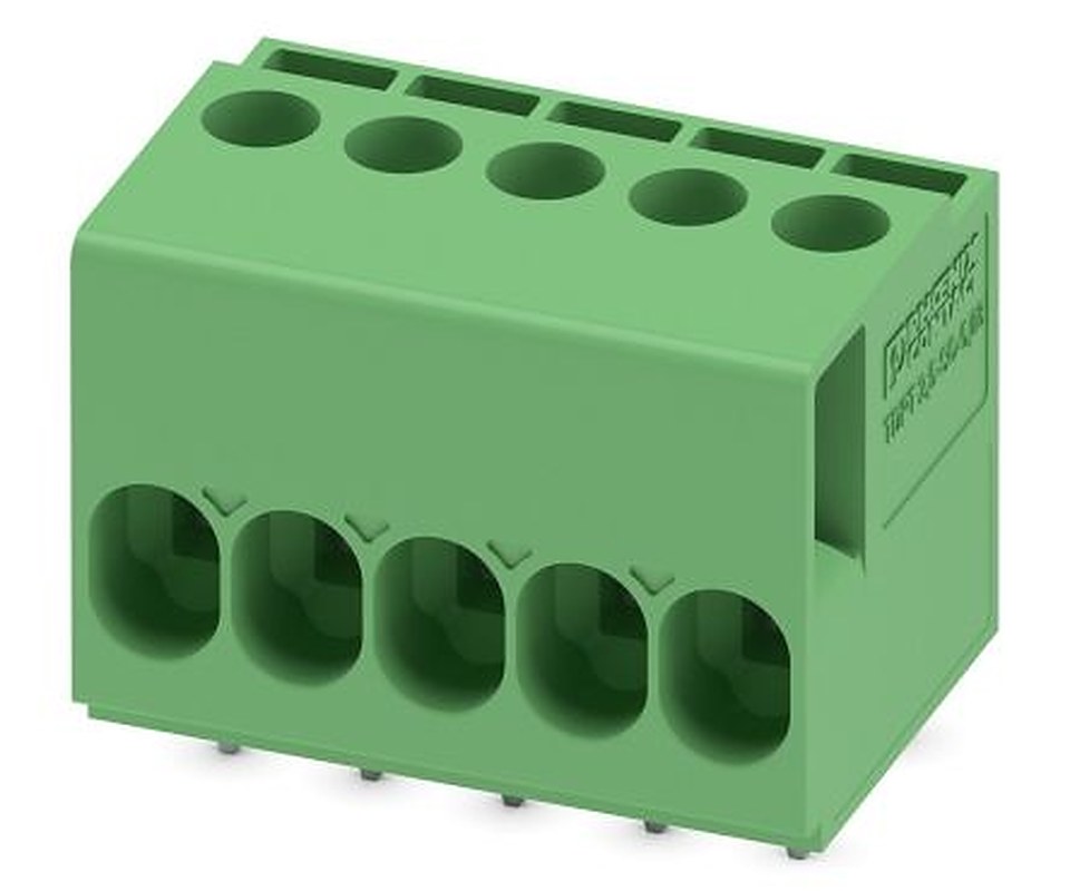 Phoenix Contact TDPT 2.5/ 5-SC-5.08 Series Straight Wave Soldering Mount PCB Terminal Block, 5 Contact(s), 5.08 mm