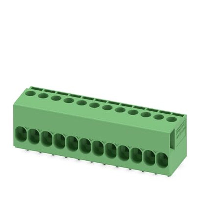 Phoenix Contact TDPT Series PCB Terminal Block, 12-Contact, 5.08 mm Pitch, Wave Soldering Mount, 1 Row