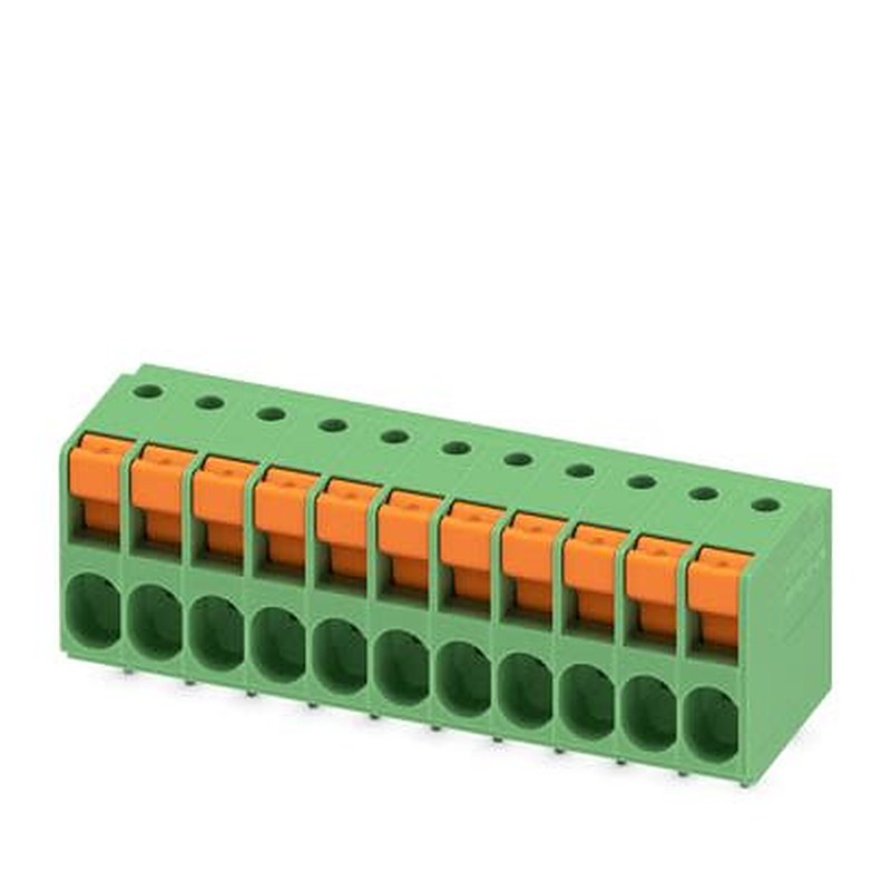 Phoenix Contact TDPT Series PCB Terminal Block, 11-Contact, 5.08 mm Pitch, Wave Soldering Mount, 1 Row