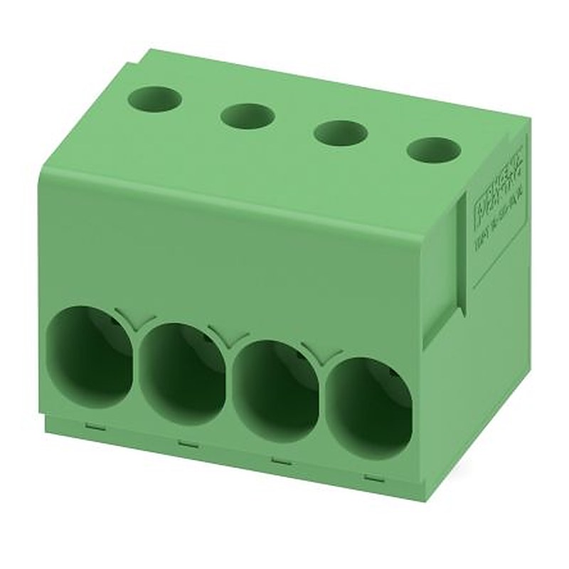 Phoenix Contact TDPT 16/ 4-SC-10.16-ZB Series PCB Terminal Block, 4-Contact, 10.16 mm Pitch, Wave Soldering Mount, 1 Row