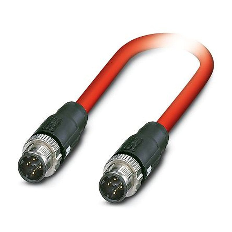 Phoenix Contact M12, 15 m Ethernet Cable, Red Screened Polyvinyl Chloride Sheath