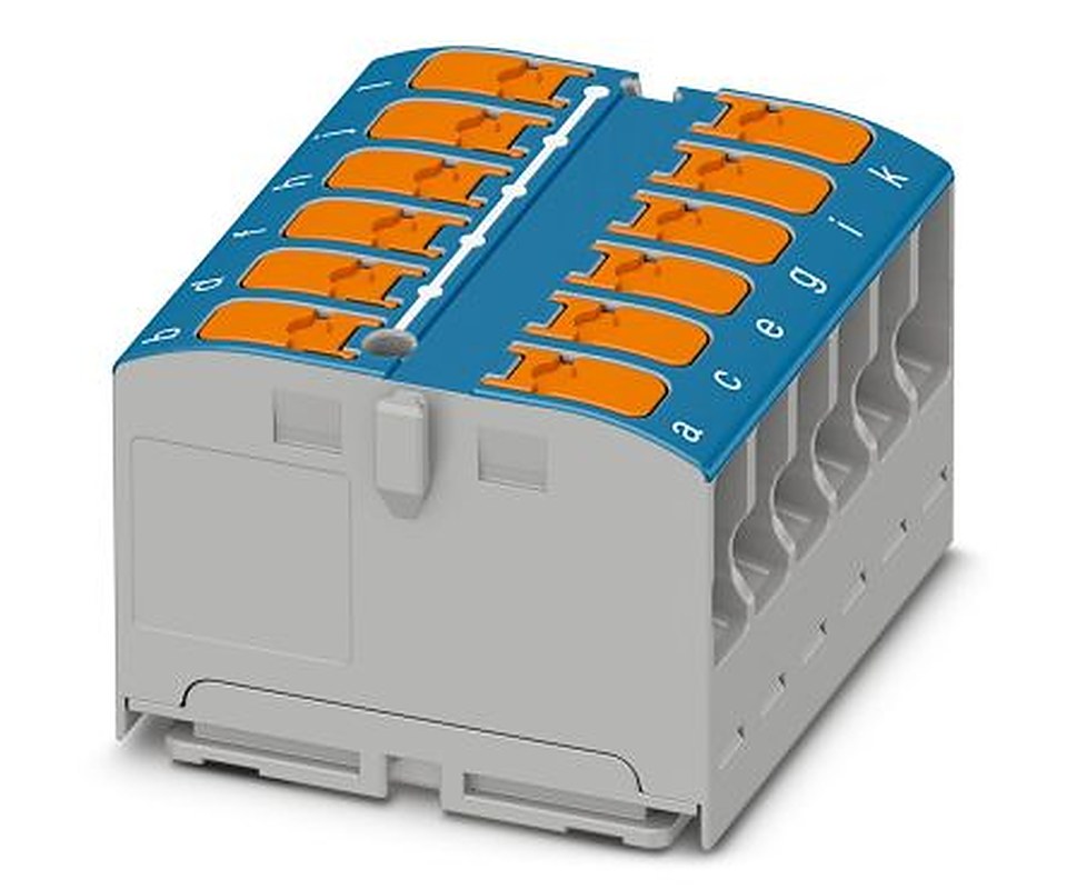 Phoenix Contact Distribution Block, 12 Way, 450V, 24A, Blue