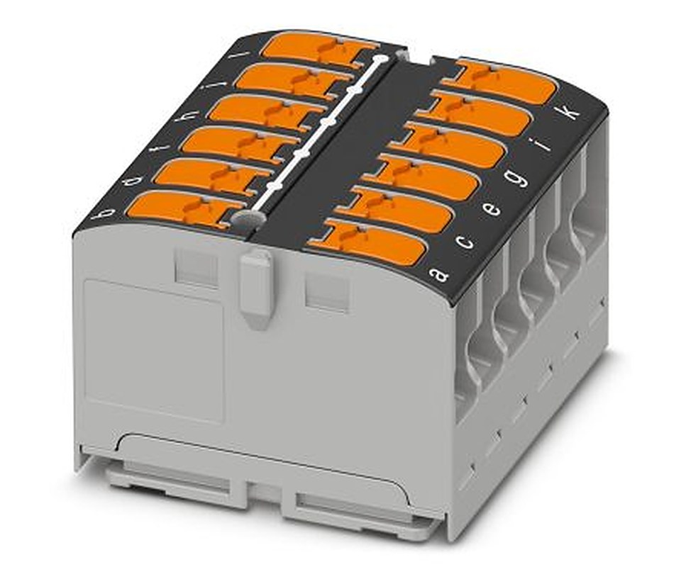 Phoenix Contact Distribution Block, 12 Way, 450V, 24A, Black