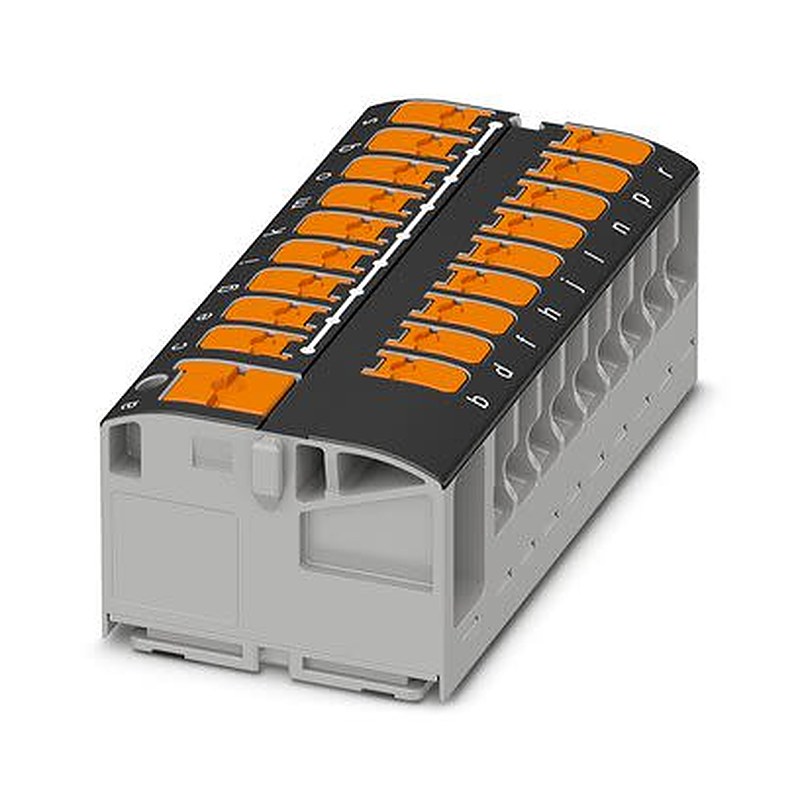 Phoenix Contact Distribution Block, 19 Way, 450V, 24A, Black