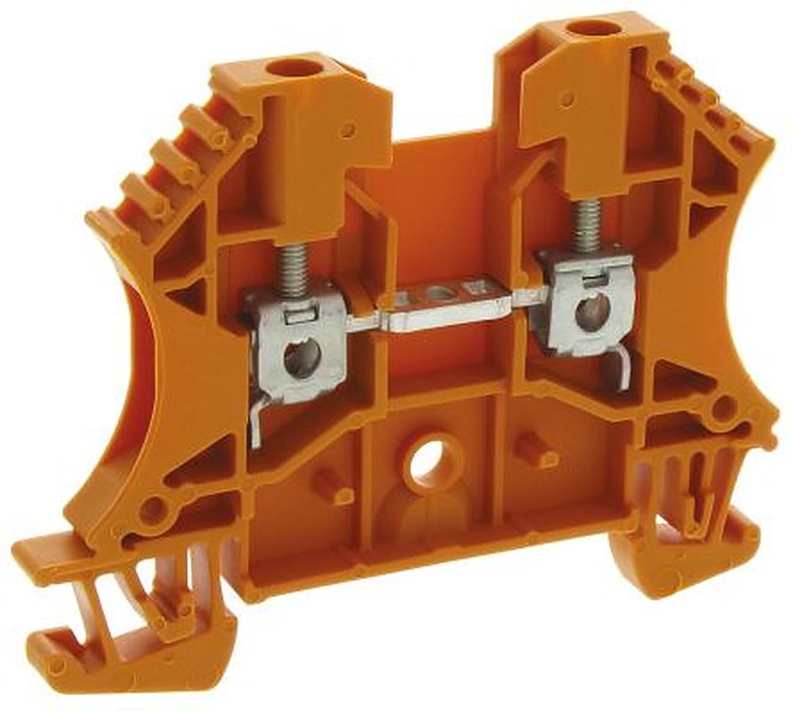 Weidmüller 1020060000 WDU Series Feed Through Terminal Block Orange, 2.5mm², 1-Level, Screw, ATEX