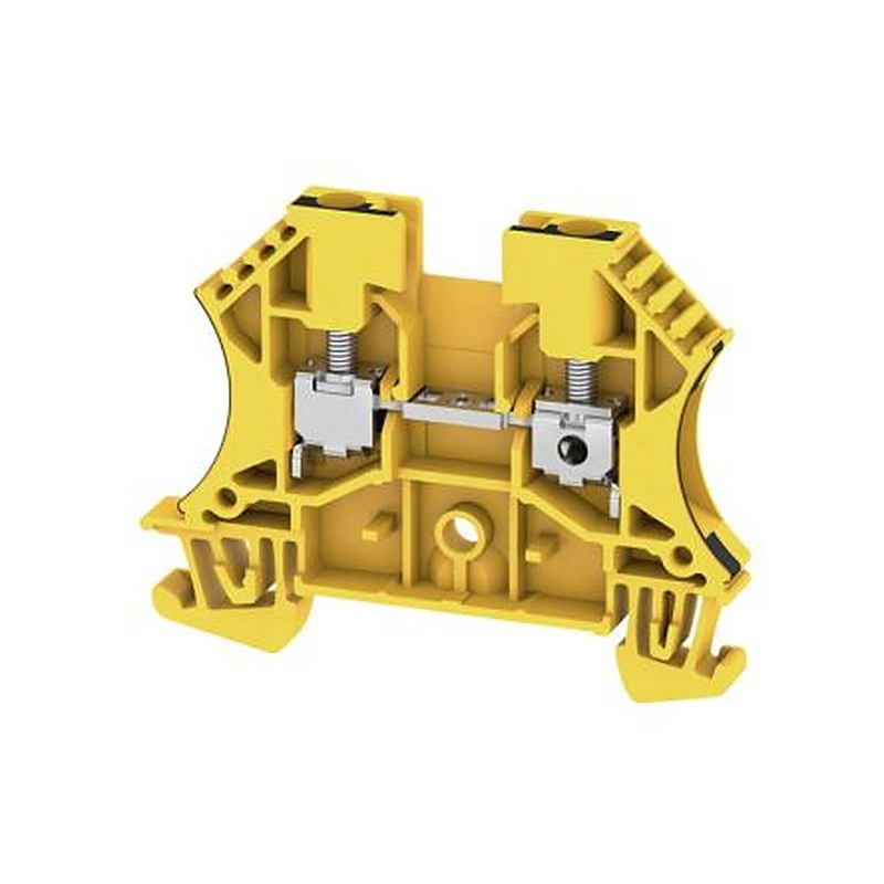 Weidmüller WDU Series Feed Through Terminal Block Black, Yellow, 4mm², 1-Level, Screw, IECEx/ATEX