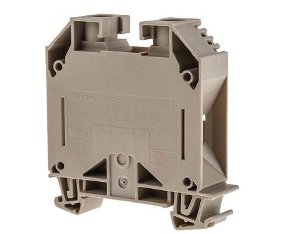 Weidmüller 1020500000 WDU Series Feed Through Terminal Block Brown, 35mm², 1-Level, Screw, ATEX