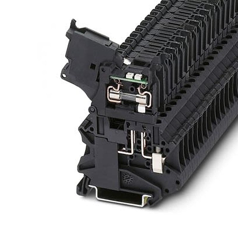 Phoenix Contact 1021497 10214 Series Fuse Modular Terminal Block Black, 0.14mm², 4-Level Fused, Screw, UL, ATEX, CCC,