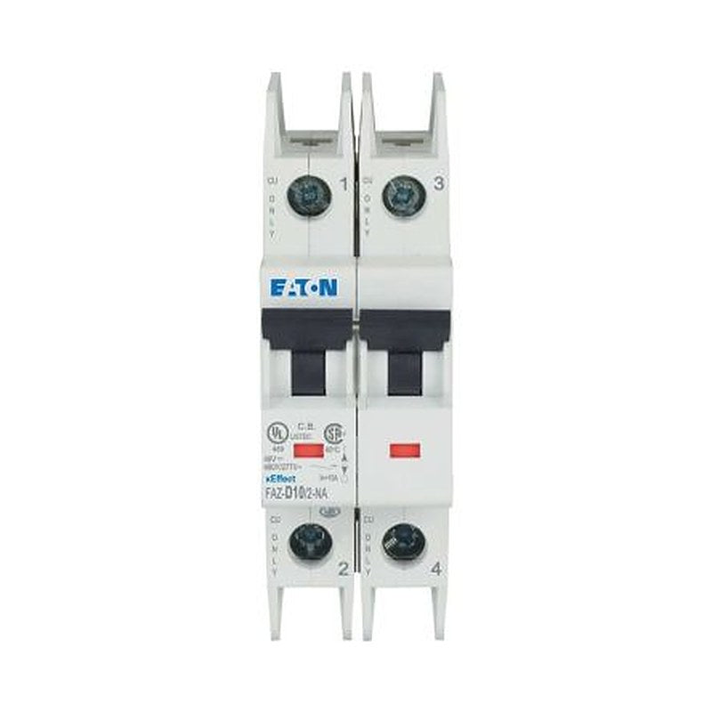 Eaton xEffect FAZ Miniature Circuit Breaker, 2-Pole, 10A, Type D, 415V ac AC, 10 kA Breaking Capacity