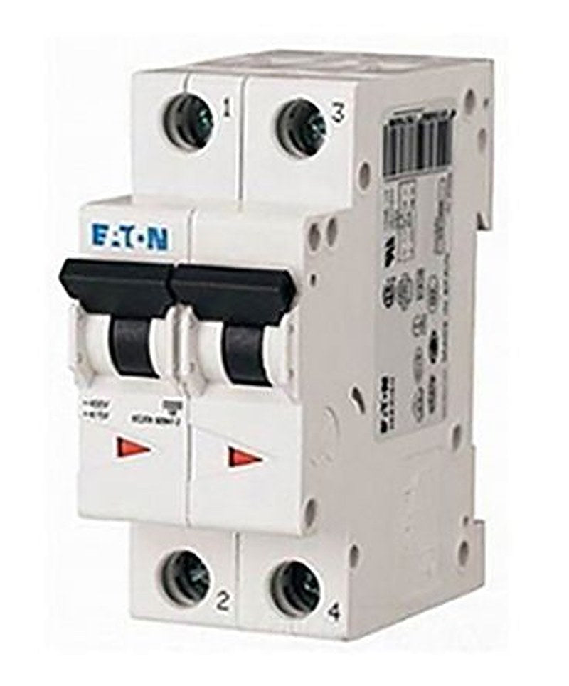Eaton xEffect FAZ Miniature Circuit Breaker, 2-Pole, 20A, Type C, 415V ac AC, 60 V dc DC, 10 kA Breaking Capacity