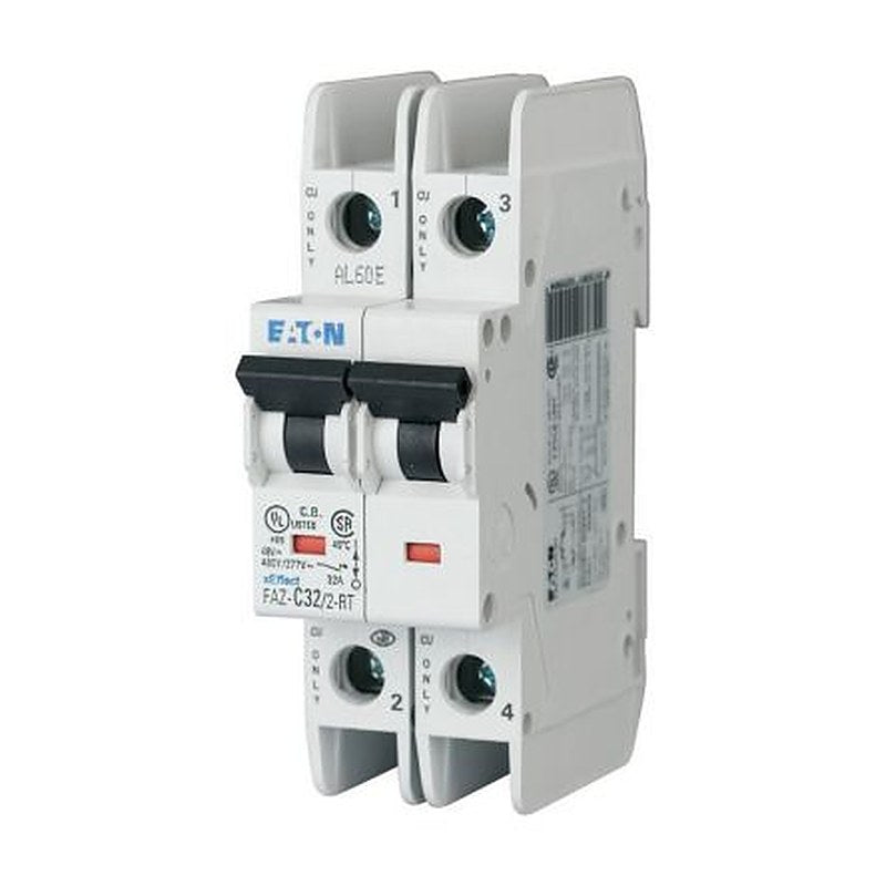 Eaton xEffect FAZ Miniature Circuit Breaker, 2-Pole, 15A, Type D, 415V ac AC, 60 V dc DC, 15 kA Breaking Capacity