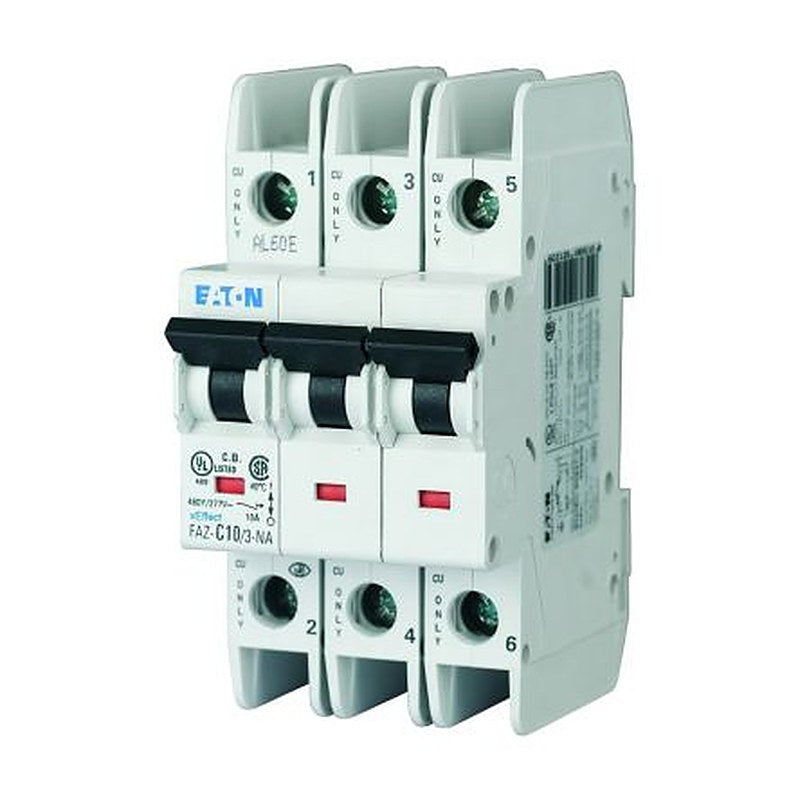 Eaton xEffect FAZ Miniature Circuit Breaker, 3-Pole, 7A, Type D, 415V ac AC, 60 V dc DC, 15 kA Breaking Capacity