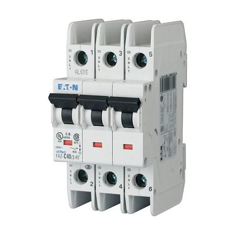 Eaton xEffect FAZ Miniature Circuit Breaker, 3-Pole, 4A, Type C, 415V ac AC, 60 V dc DC, 10 kA Breaking Capacity