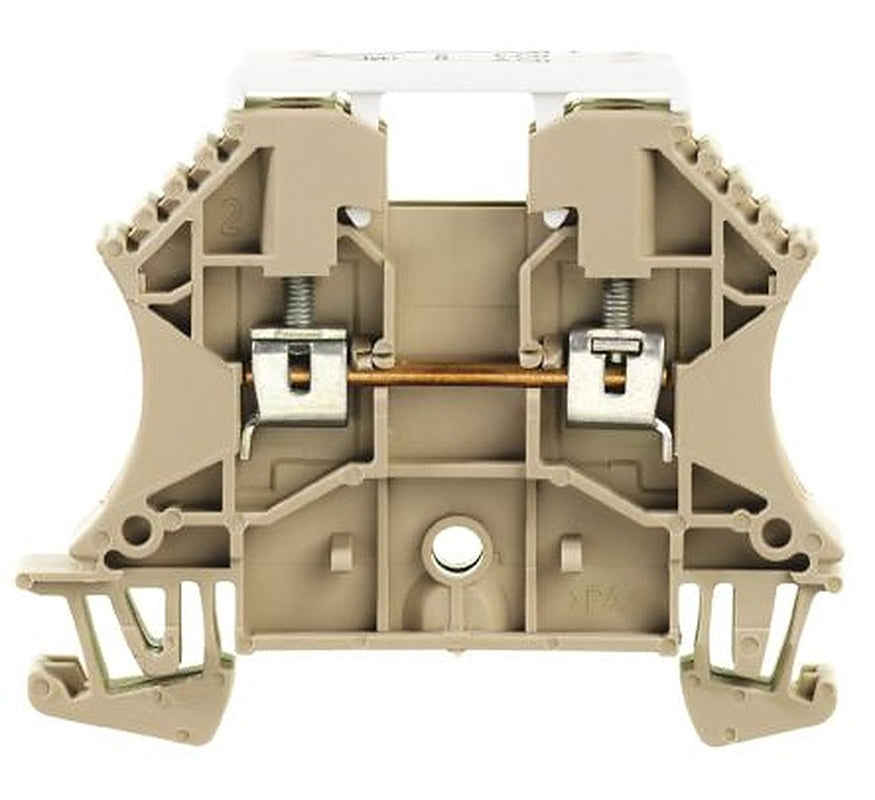 Weidmüller 1024400000 W Series Thermoelectric Voltage Terminal Block Dark Beige, 2.5mm², 1-Level, Screw