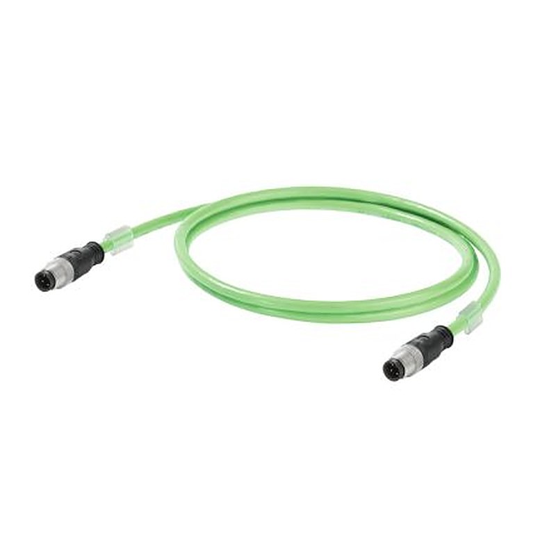 Weidmüller IE, 10 m Cat5 Ethernet Cable, Green, Copper Braid 4 Screened Polyurethane Sheath
