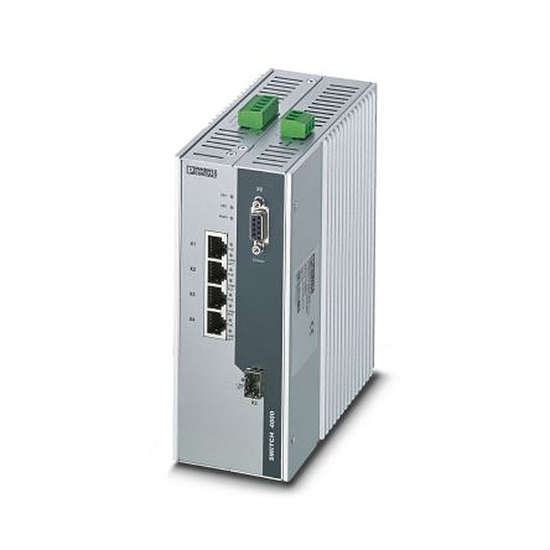 Phoenix Contact FL SWITCH 4000T-4POE-4SFP Series DIN Rail Industrial Ethernet Switch, 4, 1000Mbps Transmission, 55 V dc
