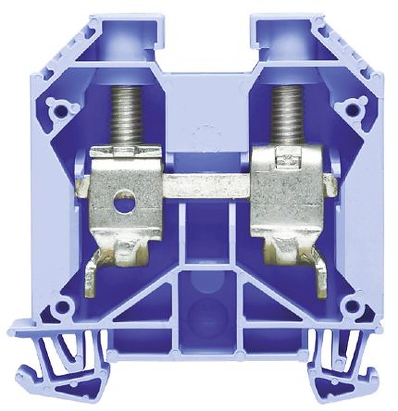 Weidmüller 1028880000 W Series Feed Through Terminal Block Blue, 35mm², 1-Level, Screw