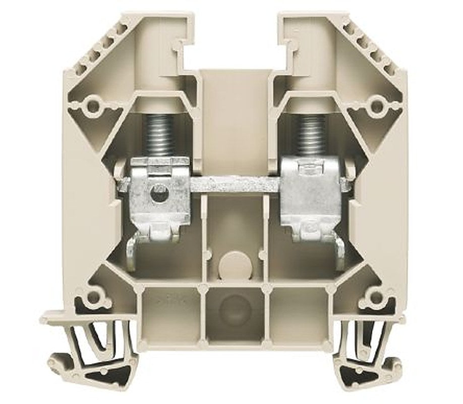 Weidmüller 1028900000 W Series Feed Through Terminal Block Dark Beige, 1-Level, Screw