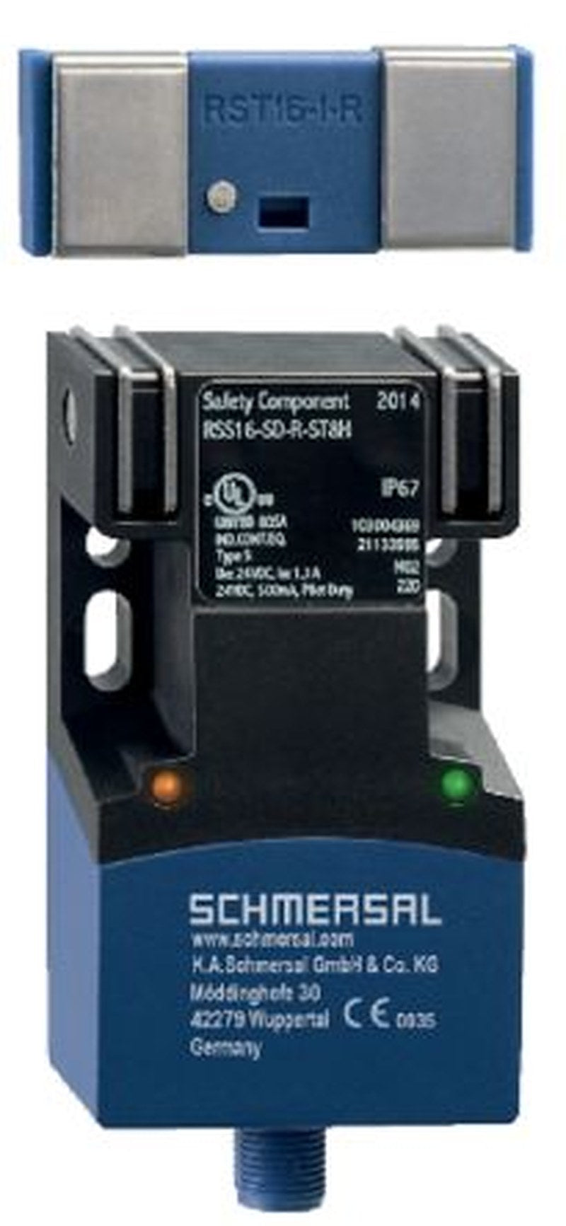 Schmersal RFID Non-Contact Safety Switch, Thermoplastic Housing, 26.4V dc, M12