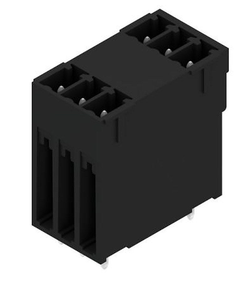 Weidmüller, SCD-THR Male PCB Header, 3.81 mm Pitch, 6 Way, 2 Row 90°