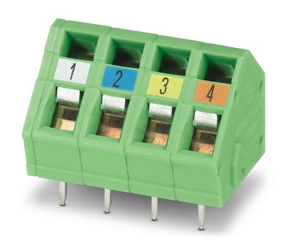 Phoenix Contact 0- 4-EXPROFINET2, 5C-5, ZFKDSA 1 Series PCB Terminal Block, 4-Contact, 5 mm Pitch, PCB, 1 Row