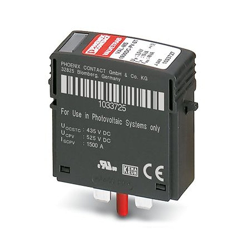Phoenix Contact, VAL Surge Protection Plug 1500V dc Maximum Voltage Rating 30 A Maximum Surge Current