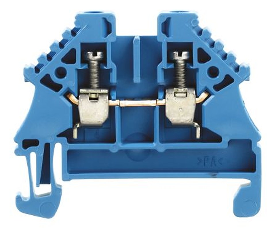 Weidmüller 1040880000 W Series Feed Through Terminal Block Blue, 2.5mm², 1-Level, Screw