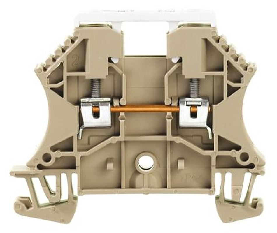 Weidmüller 1041500000 W Series Thermoelectric Voltage Terminal Block Dark Beige, 2.5mm², 1-Level, Screw