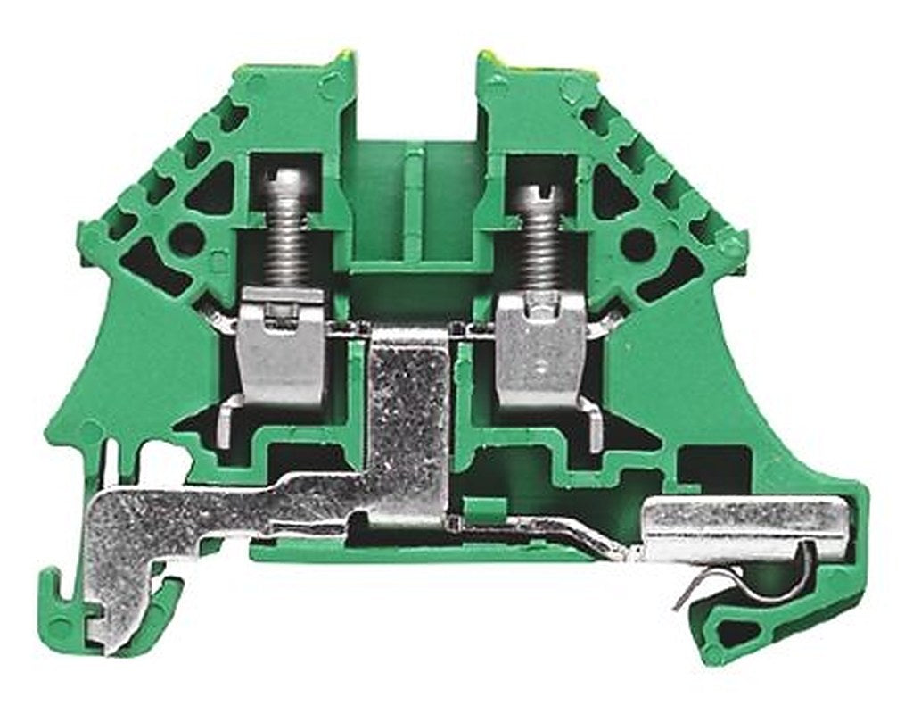 Weidmüller 1042700000 W Series DIN Rail Terminal Block Green, Yellow, 4mm², 1-Level, Screw