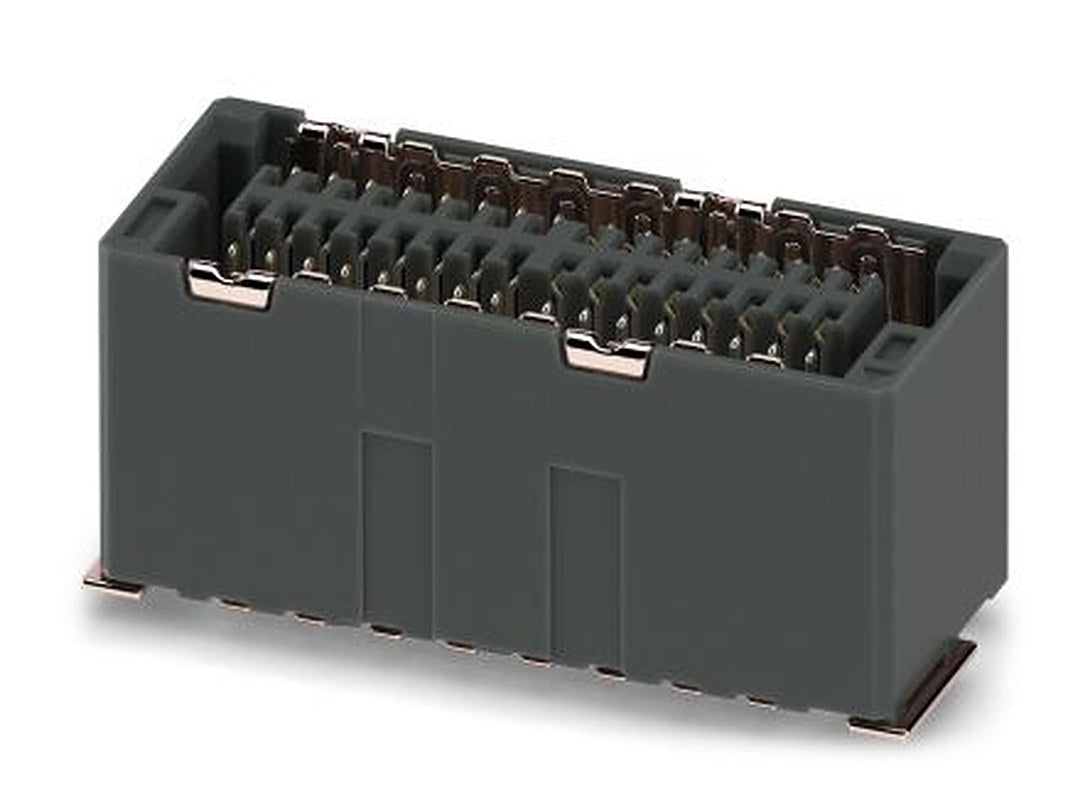 Phoenix Contact FP 0.8/32-FV-SH Series Right Angle Surface PCB Socket, 32-Contact, 2 Row, 0.8 mm Pitch Solder