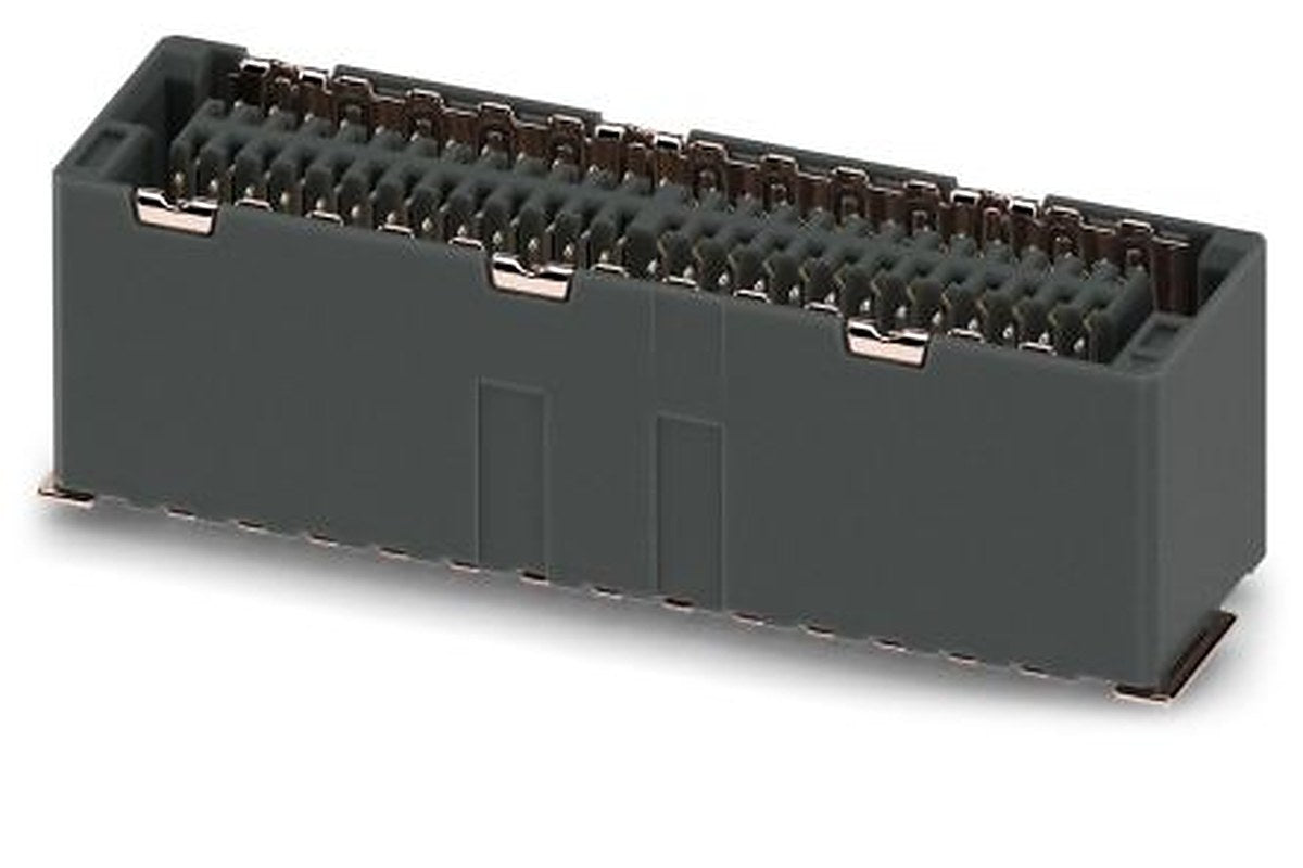 Phoenix Contact FP 0.8/52-FV-SH Series Right Angle Surface PCB Socket, 52-Contact, 2 Row, 0.8 mm Pitch Solder