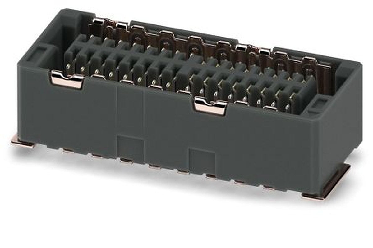 Phoenix Contact FP 0.8 Series Straight Surface PCB Socket, 32-Contact, 1 Row, 0.8 mm Pitch Solder