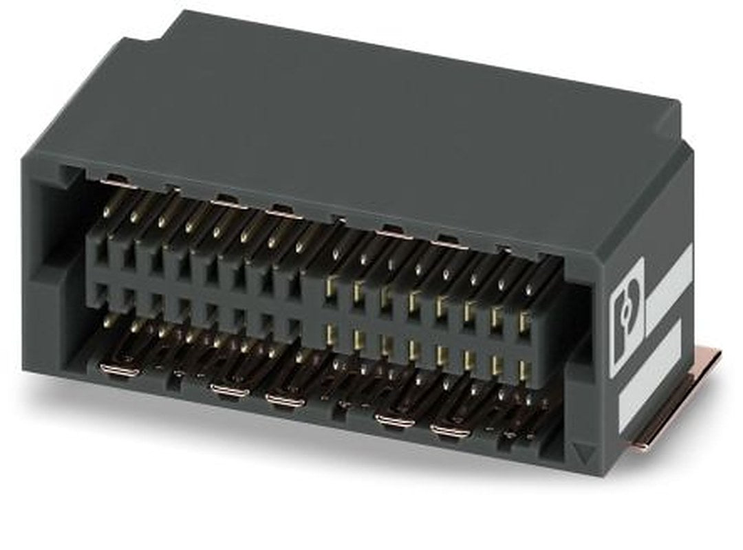 Phoenix Contact Straight Surface PCB Socket, 32-Contact, 2 Row, 0.8 mm Pitch Solder